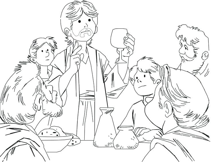 736x565 Lenten Coloring Pages Last Supper Coloring Page Lenten Coloring