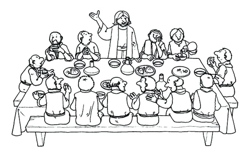 1024x655 The Last Supper Coloring Page Pages Last Supper Coloring Page