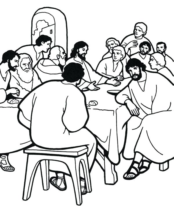 600x710 Last Supper Coloring Page Coloring Pages Lent Coloring Sheets Lent