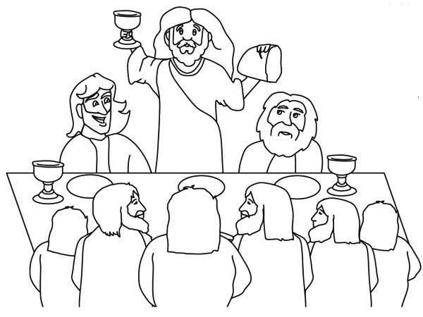 600x450 Surprising Ideas Last Supper Coloring Pages The Of With Jesus
