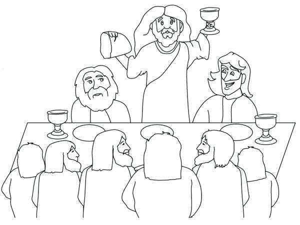600x450 The Last Supper Coloring Page And The Disciples Coloring Page Free