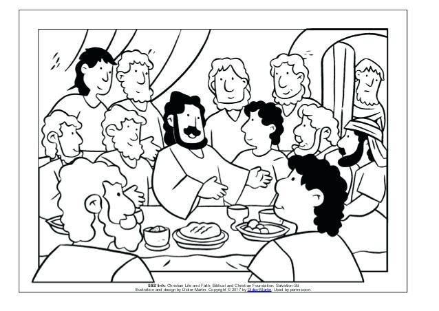638x452 Coloring Page Meals With The Last Supper 1 Link Christian Life