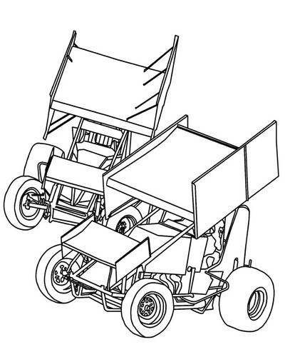 400x500 Dirt Late Model Coloring Pages