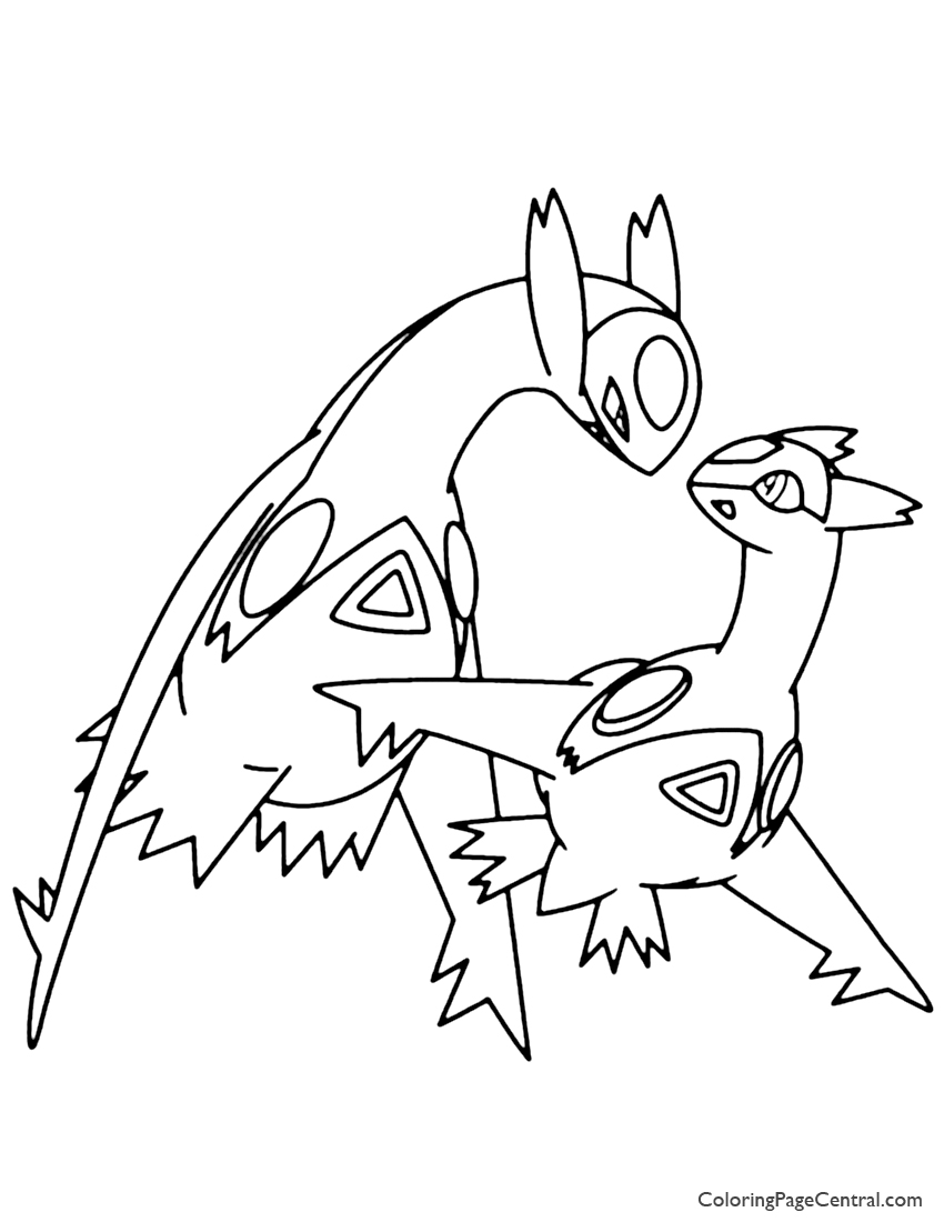 850x1100 Pokemon Latias And Latios Coloring Page 01 Coloring Page Central