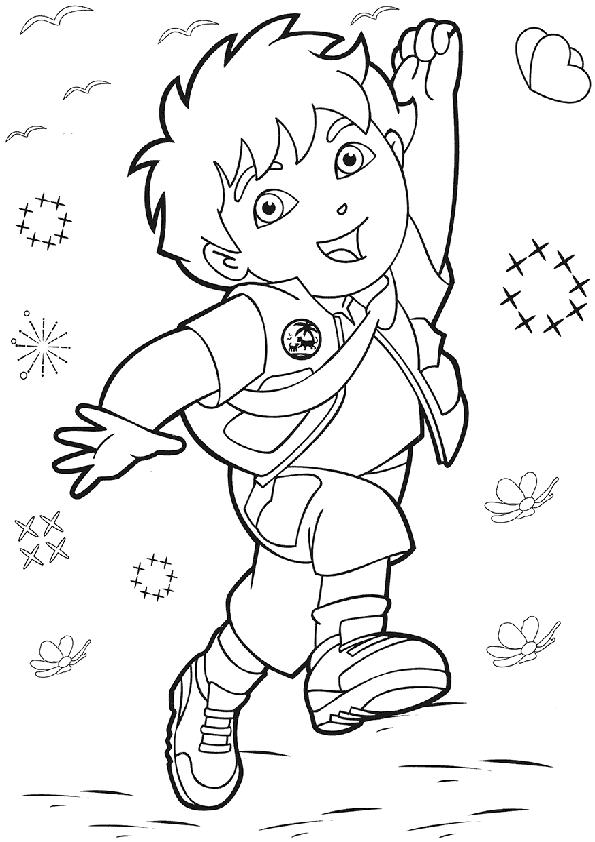 595x842 Free Printable Diego Coloring Pages For Kids