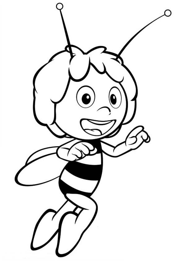 600x840 Maya The Bee Is Laughing Coloring Pages Batch Coloring