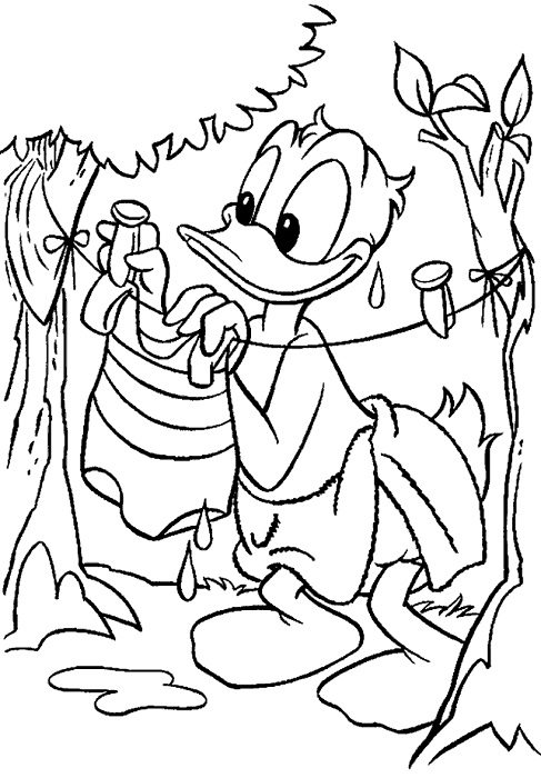 487x700 Donald Doing Laundry Coloring Pages Boys Pages