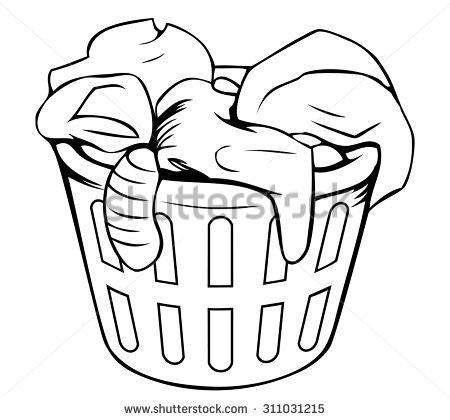 450x420 Laundry Basket Coloring Pages