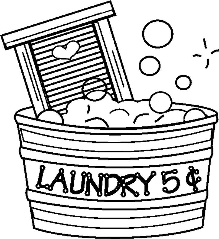725x792 Laundry Coloring Pages