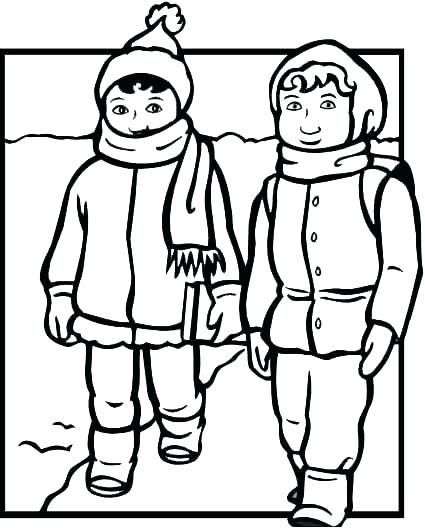 425x528 Winter Wear Coloring Sheets