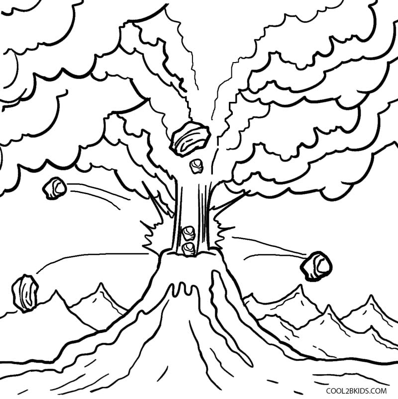 800x803 Printable Volcano Coloring Pages For Kids Cool2bkids