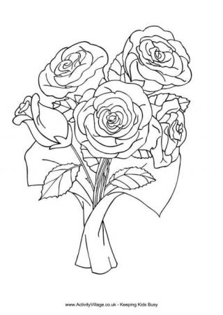 320x452 Flower Colouring Pages