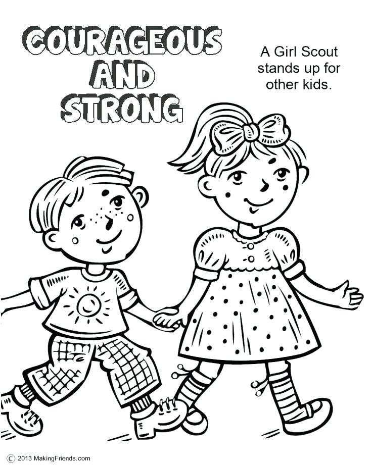 736x925 Girl Scout Law And Promise Coloring Pages Brownie Sheet Wisekids