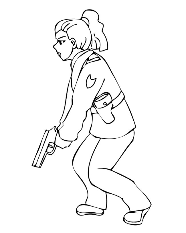 650x812 Police Coloring Pages Unique Police Woman Getting Shot Coloring