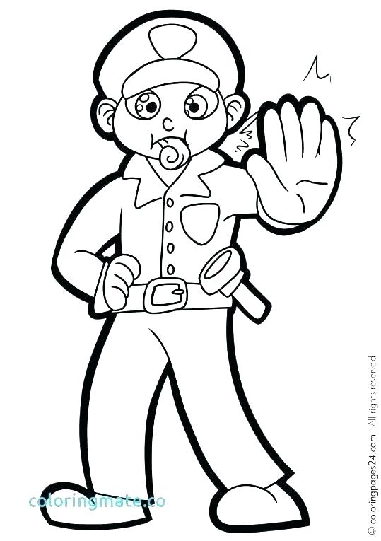 539x765 Police Hat Coloring Page Policeman Coloring Pages Police Hat
