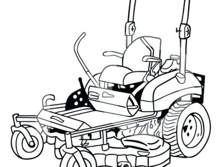 440x330 Printable Lawn Mower Coloring Pages Illustration By Royalty Free