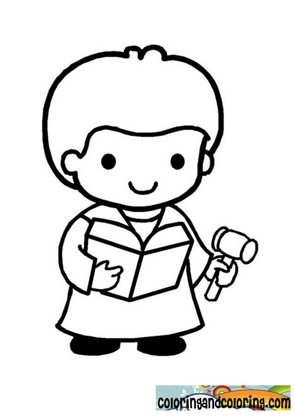 595x842 Nice Lawyers Coloring Book Pattern
