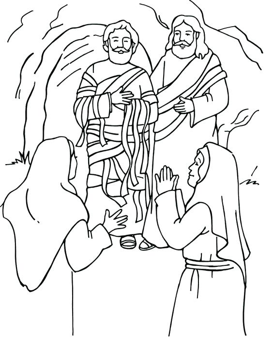 564x698 Lazarus Coloring Page Resurrection Of Bible Coloring Page Lazarus
