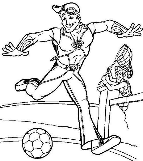 500x562 Sportacus From Lazy Town Coloring Sheet For 4 Years And Up