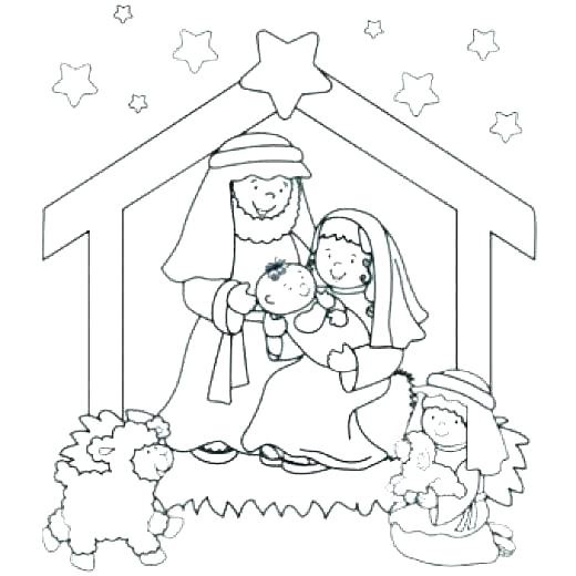 520x520 Christmas Coloring Pages Nativity Fuhrer Von