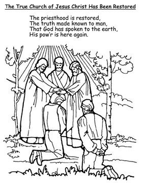 277x358 Restoration Of The Church, Coloring Page, Primary 3, Lesson 6