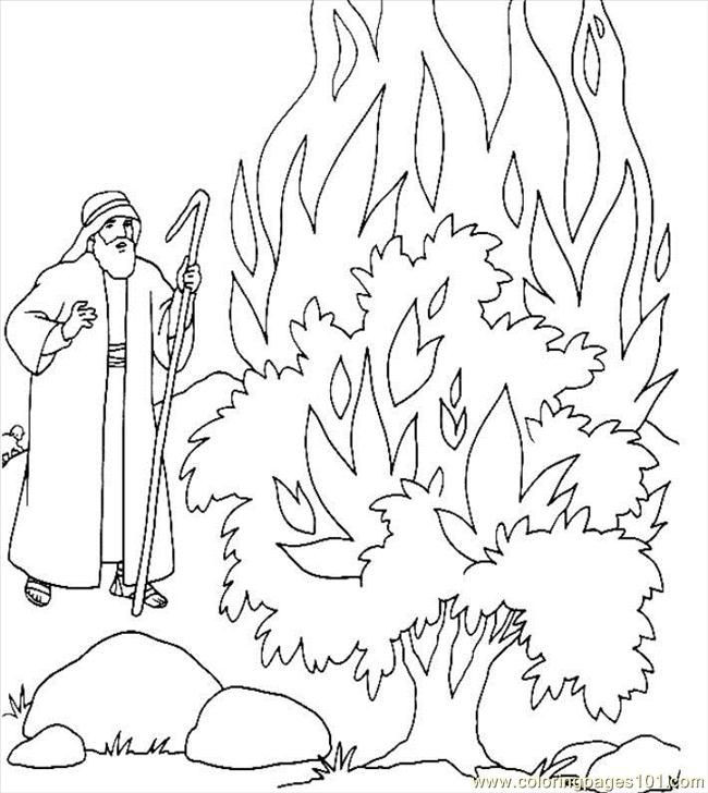 650x728 16 Luxury Collection Of Moses And The Burning Bush Color Sheet