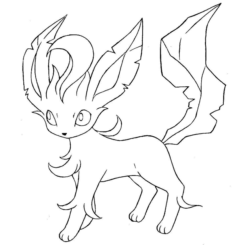 1024x1024 Leafeon Coloring Pages Coloring Book Pokemon