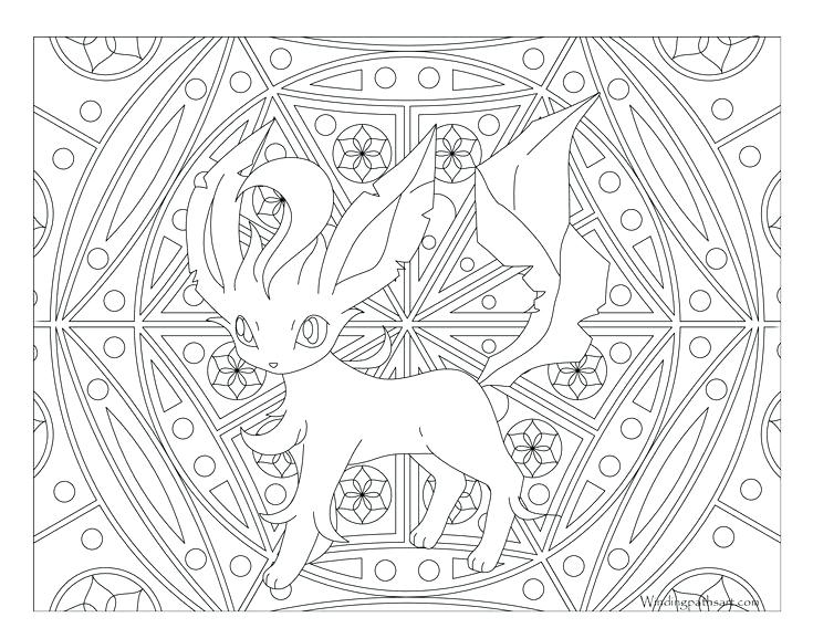 735x568 Leafeon Para Colorear Free Printable Coloring Page Visit Our Page