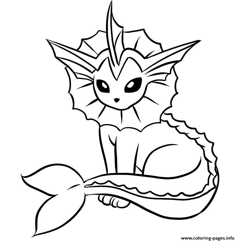 808x819 Vaporeon Coloring Pages Printable