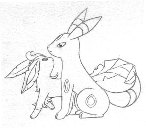 601x527 Leafeon Coloring Page Free Download