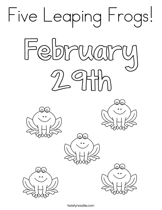 685x886 Leap Year Coloring Pages
