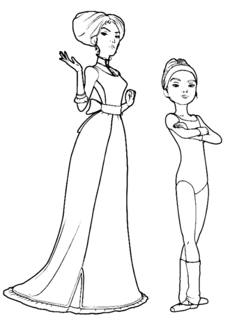 343x480 Regine And Camille Le Haut From Leap! Coloring Page Leap