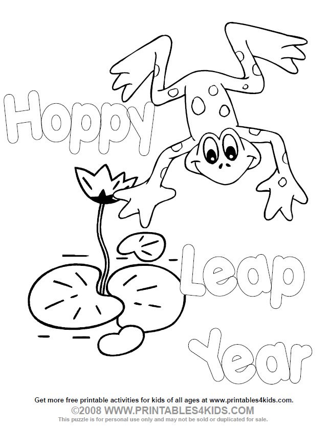 645x839 Leap Day Coloring Pages