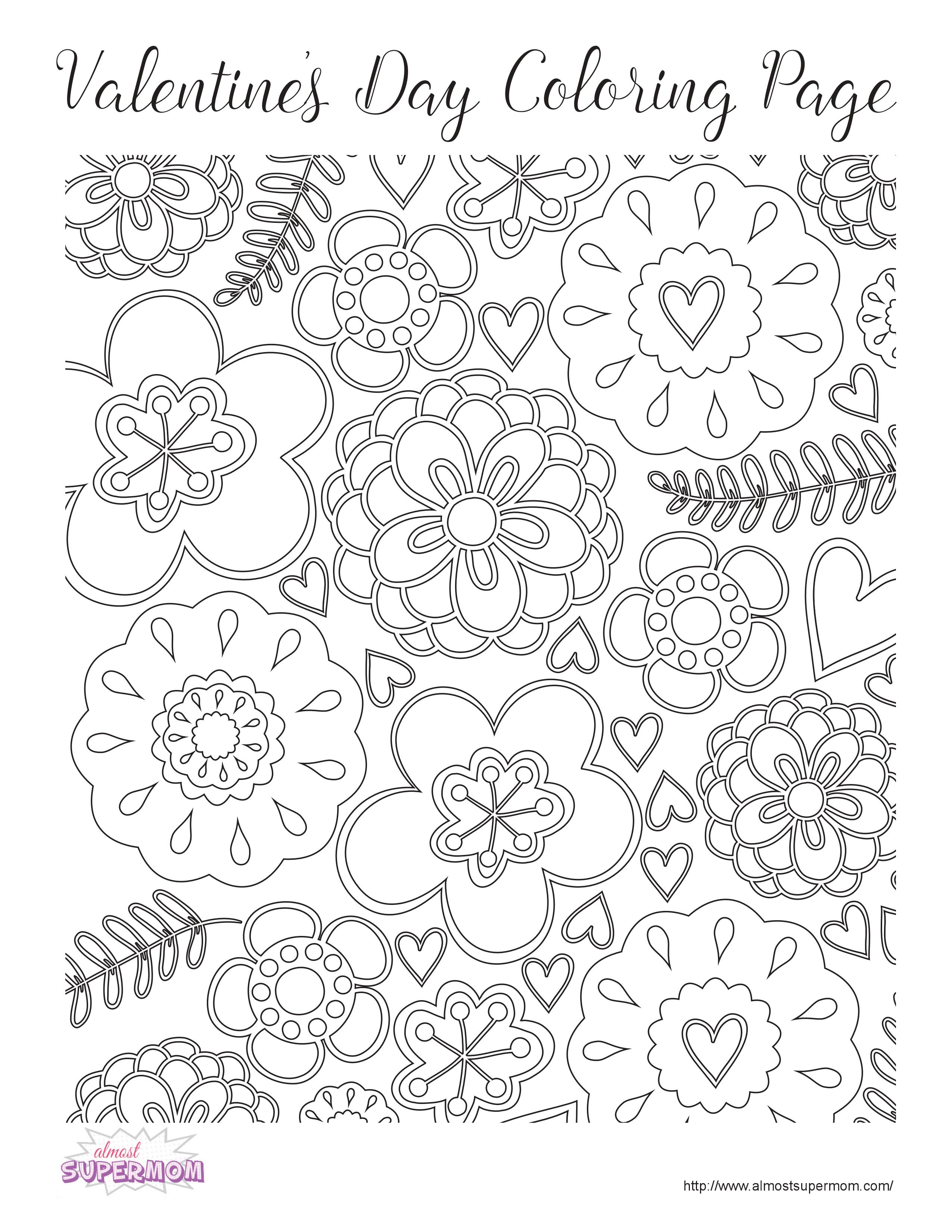 2550x3300 Free Valentine's Day Coloring Pages For Grown Ups