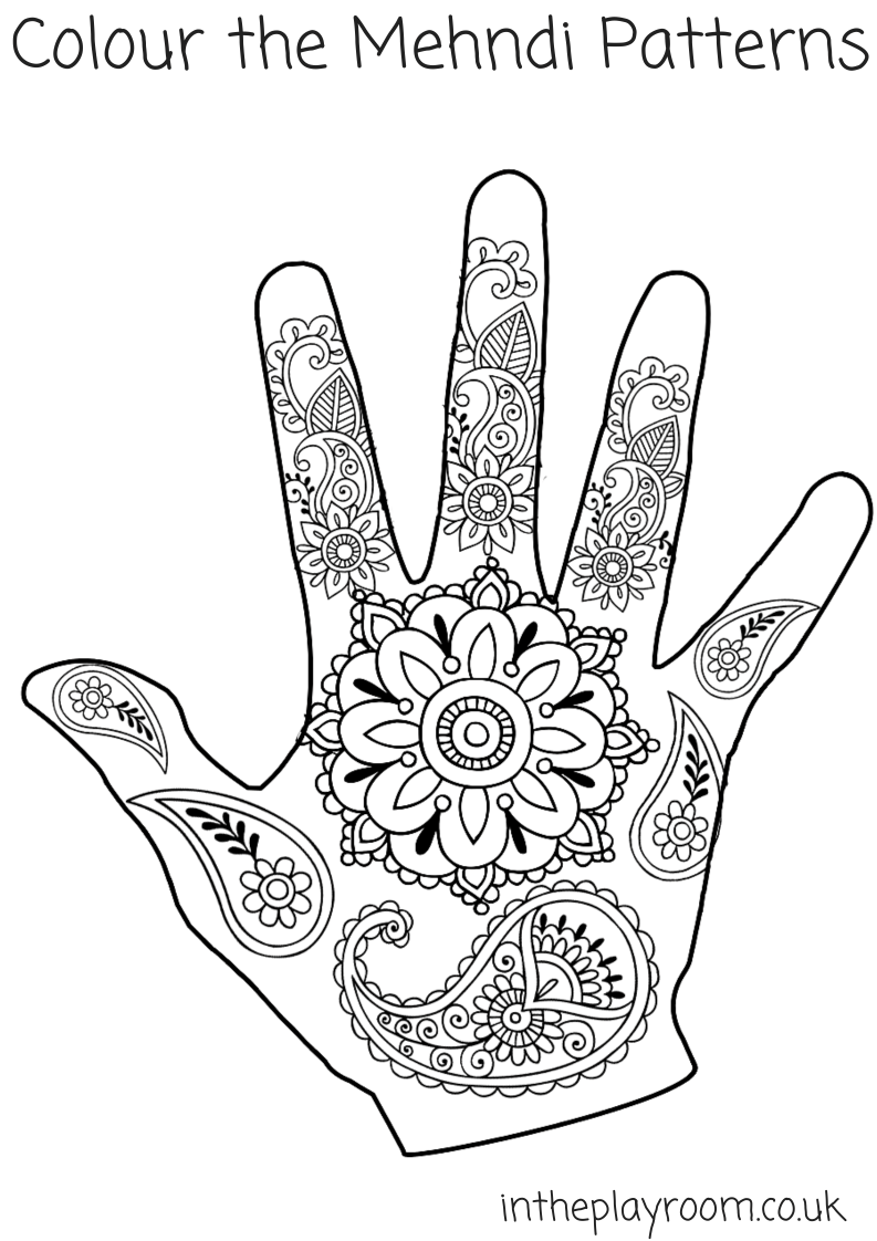 793x1122 Mehndi Hand Colouring Pages Mehndi Designs, Mehndi And Social