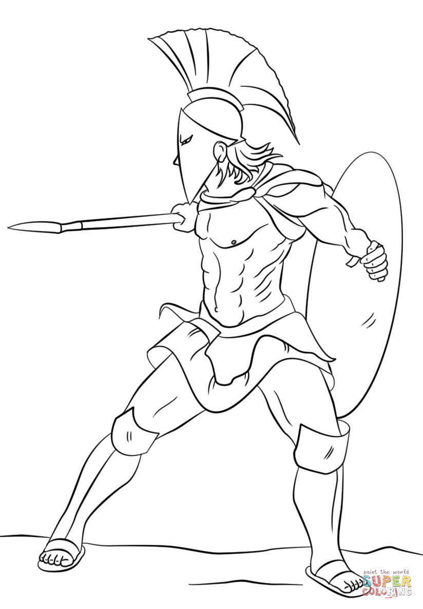 824x1186 Nice Spartan Coloring Pages Warrior Page Free Printable