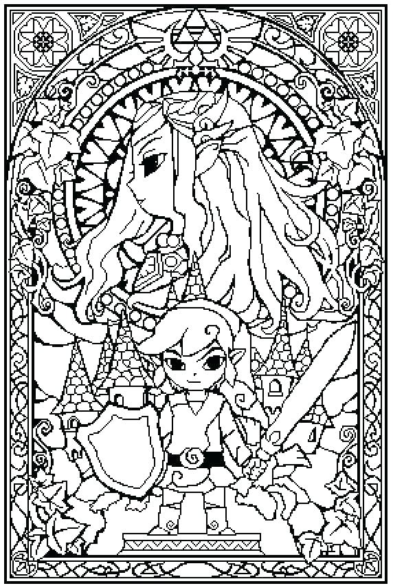572x854 Legend Of Zelda Coloring Pages The Legend Color Para The Legend