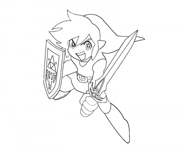 600x500 Link Coloring Pages Trend Toon Link Coloring Pages 63 On Fee