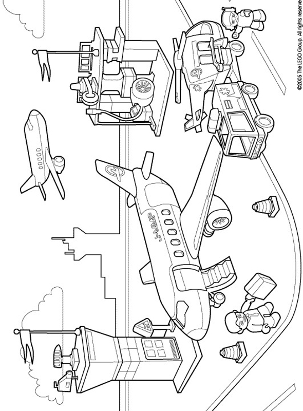 590x800 Lego Duplo Coloring Pages Airport Cartoons Lego