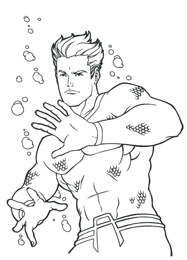 600x834 Aquaman Coloring Pages Coloring Pages Fighting Pose Coloring Pages
