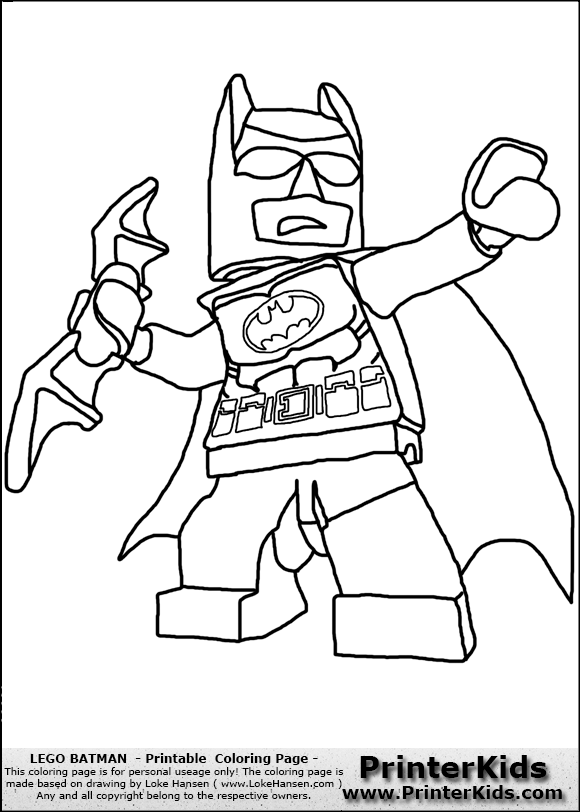 580x812 Lego Batman Lokehansen Printable Coloring Sheet ( 12094