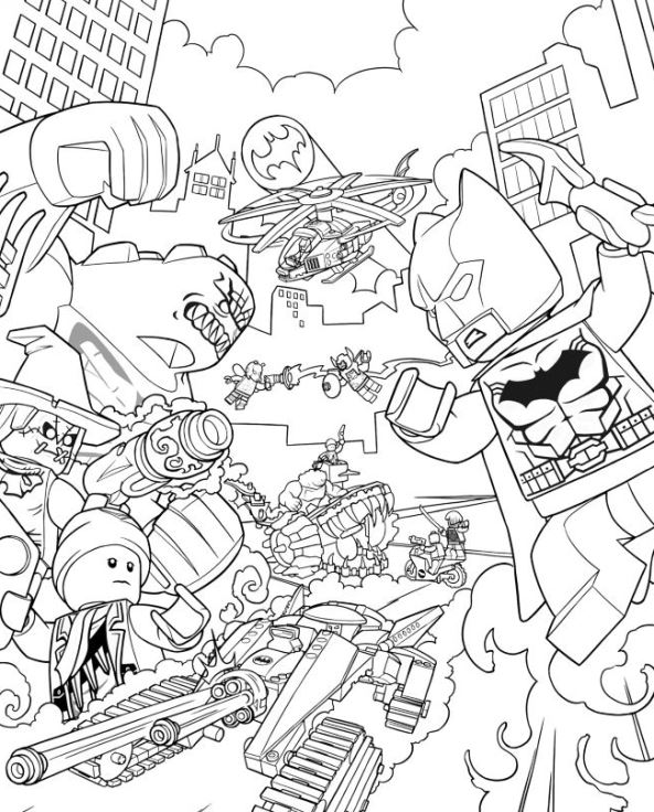 593x736 Lego Batman Coloring Pages