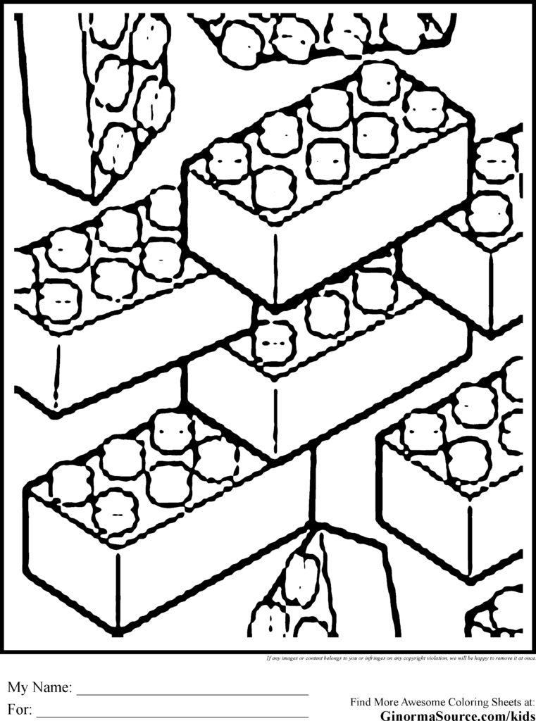 761x1024 Lego Pieces Coloring Pages Many Interesting Cliparts In Brick Red