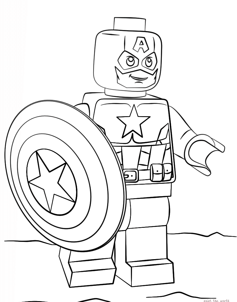 824x1050 Captain Americaeld Colouring Pages Lego Printable Coloring Free