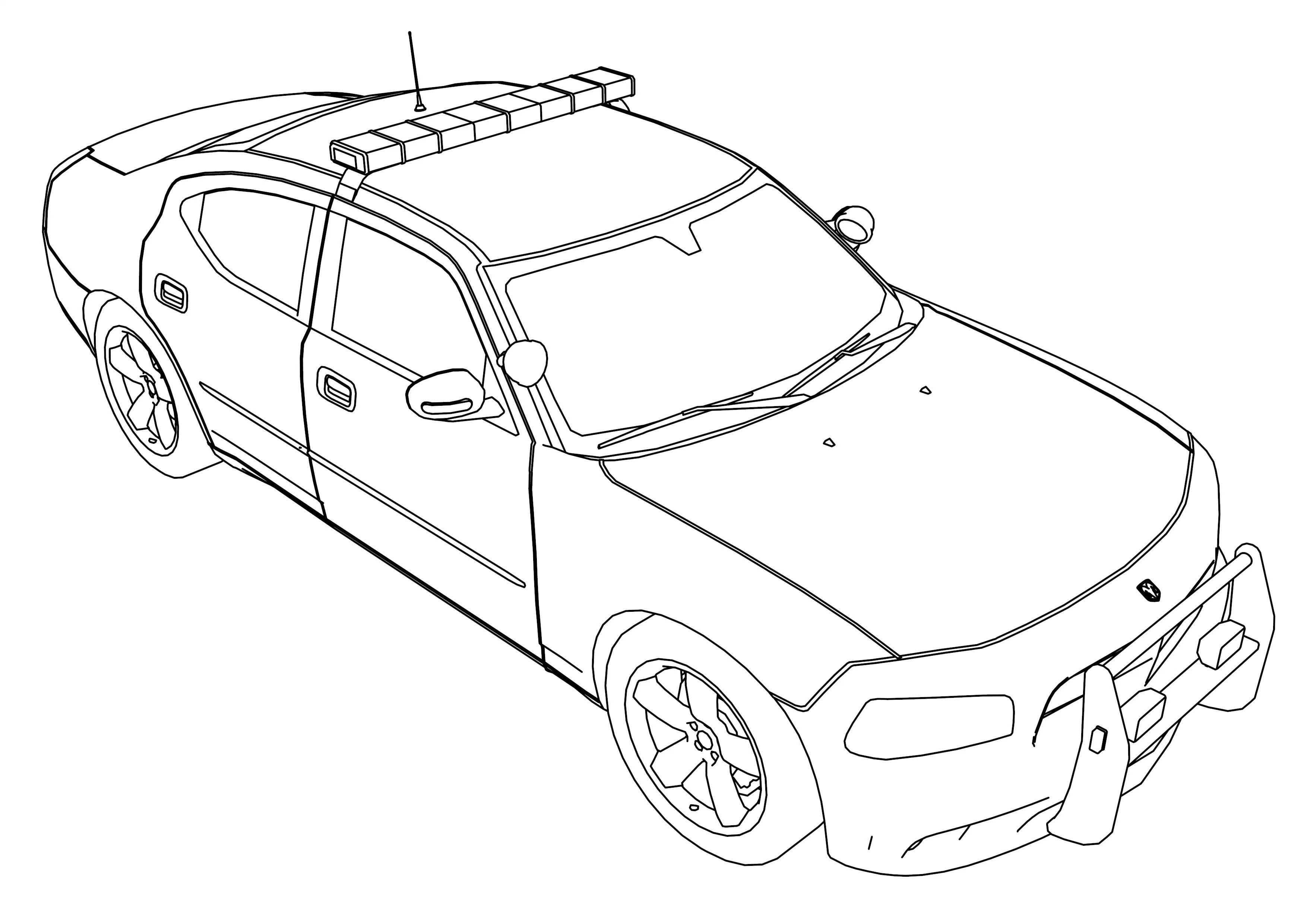 3508x2480 Cleverolice Car Coloringages Cop Sheet Lego Online Sheets Clever