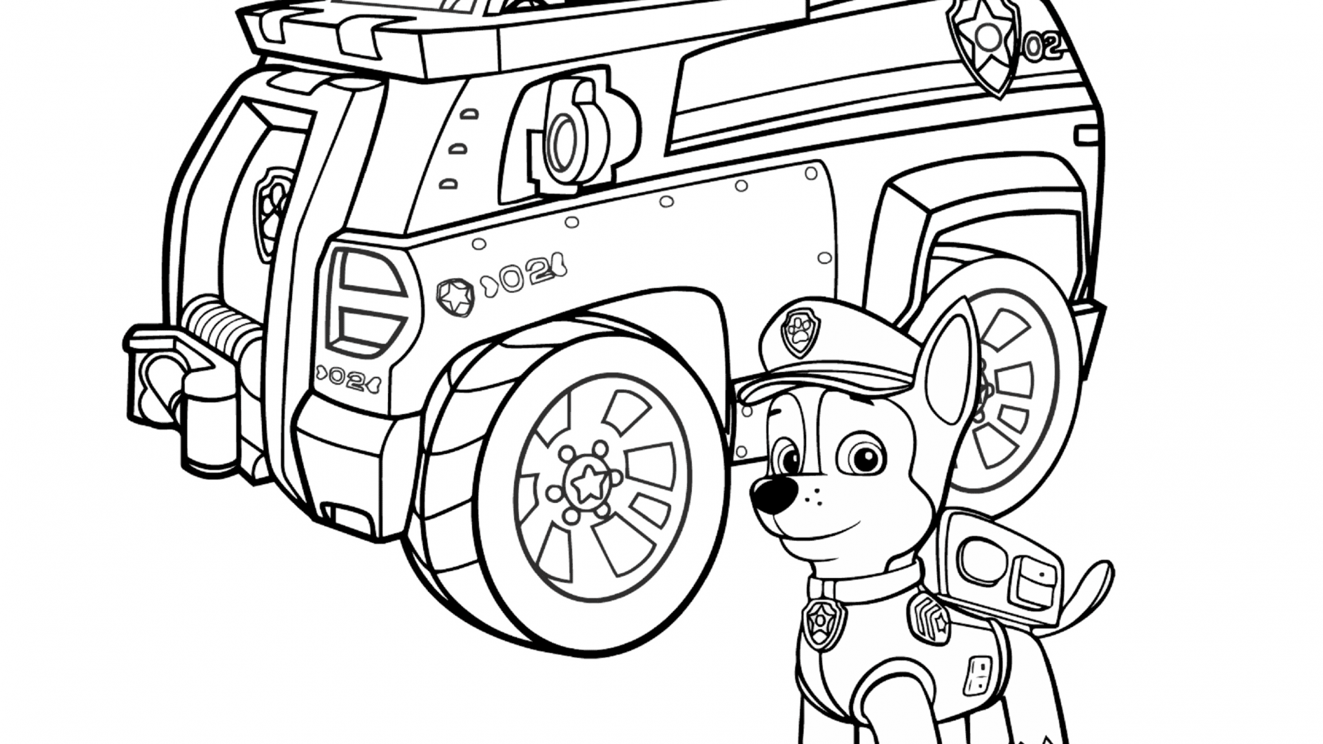 1920x1080 Police Car Coloring Pages Clever Colouring To Print Online Cartoon