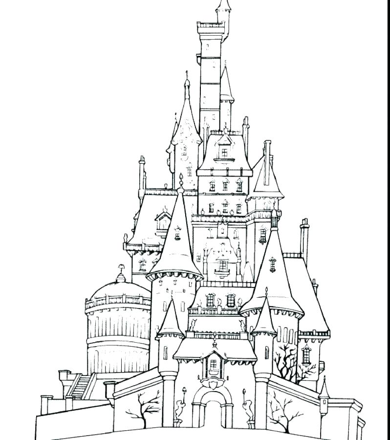 798x900 Coloring Pages Castle Burg Burg Coloring Pages Frozen Castle