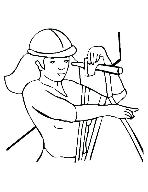 618x800 Construction Worker Coloring Pages Cartoon Of Construction Worker