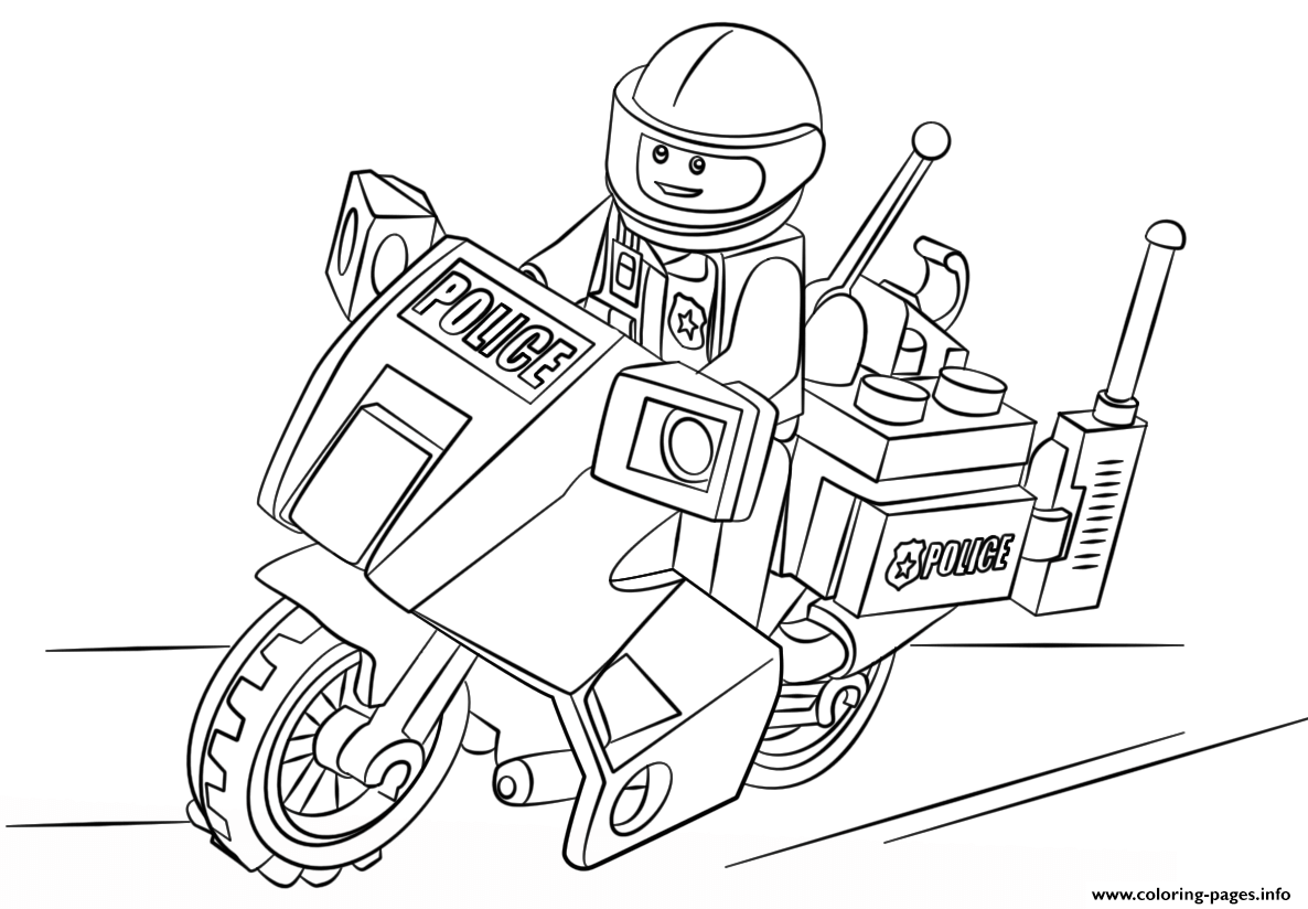 1186x824 Free Download Lego Moto Police Car Coloring Pages Printable