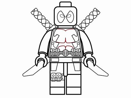 Lego Deadpool Coloring Pages